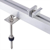 Komplett rögzítőcsavar készlet (hanger bolt) M10 dupla menettel napelem rögzítéséhez