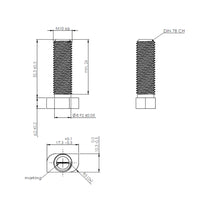 100x Kalapácsfejű csavar 10x25mm, alternatív DIN 933, H-profilhoz