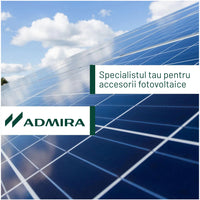 Clemă de capat universala 30-40mm rapida cu pin împământare pt. profil H 40x40mm, fixare panouri solare fotovoltaice
