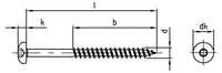 Faforgó fejű, torx hornyú, részmenetes ácscsavar - 4,0 x 25/18 TX 20 - 500 db