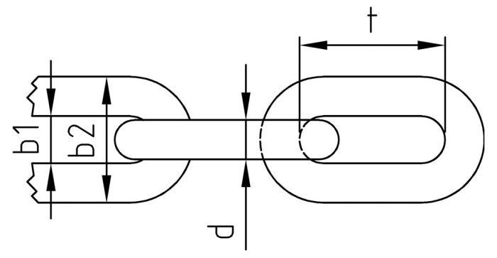 Rövid szemű lánc emeléshez - 3 x 16 mm - 100 db.