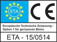 Betoncsavar hatlapfejű ETA-21 0425 rozsdamentes acél A4