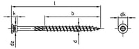 Teraszfacsavar hengerfejjel – 4,0 x 50/30 TX 15 – 200 db.