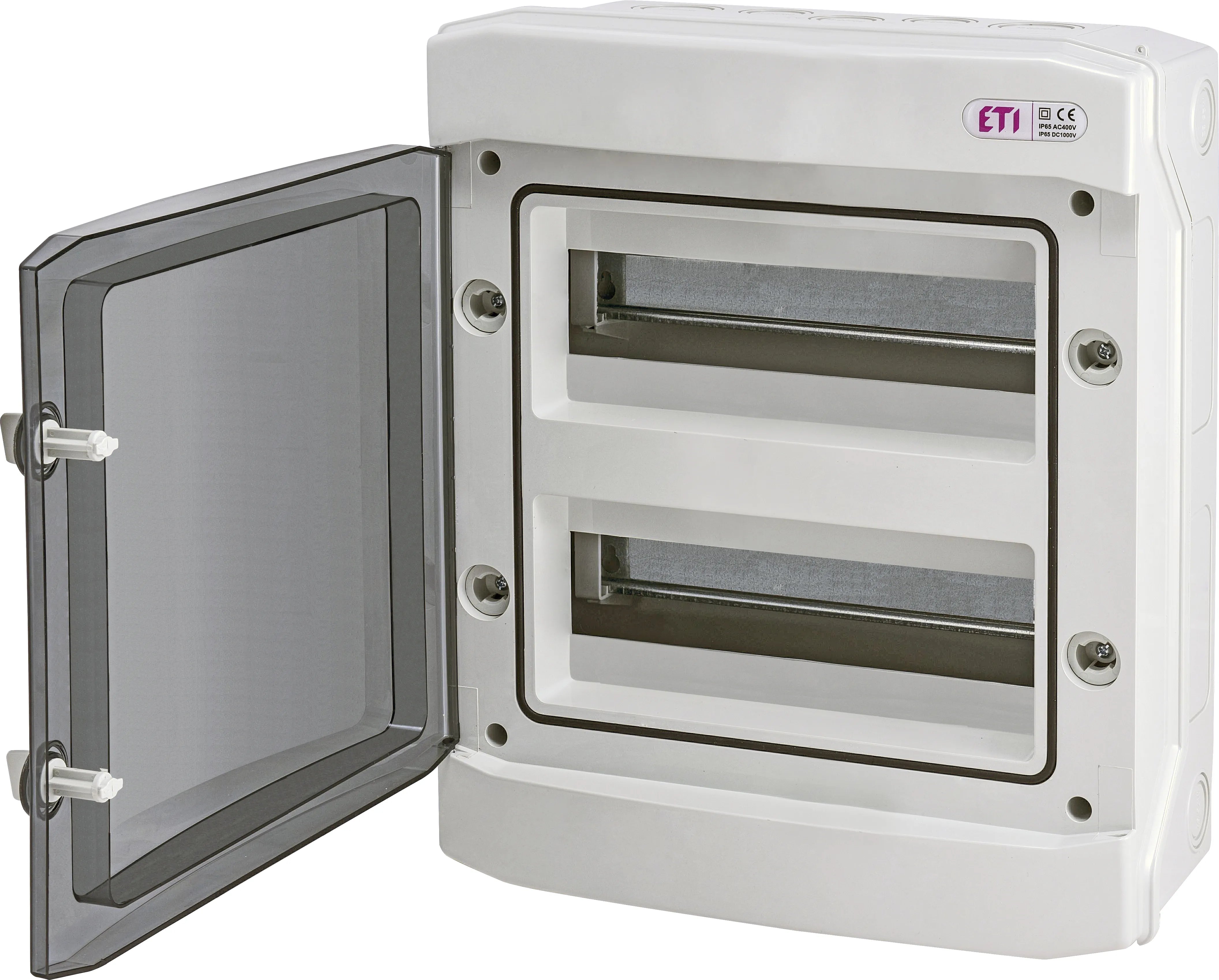 Cutie de distribuție aplicată ETI ECH-24PT, 24 module, 2 rânduri, IP65, montaj aparent