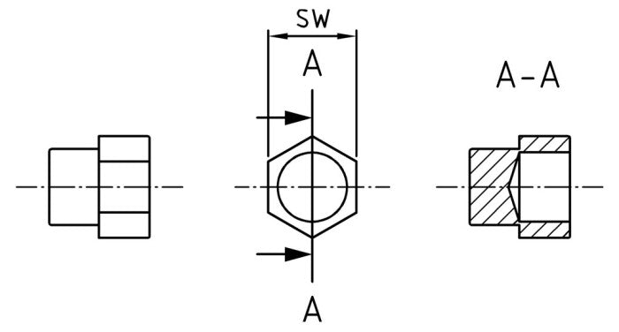 Belső hatlapfejű csavarfej dugó - A/F 4 mm - 100 db.