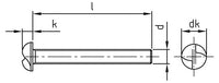 Surub siguranta cap plat cu filetare unidirectionala - M8 x 25 mm - 100 buc.