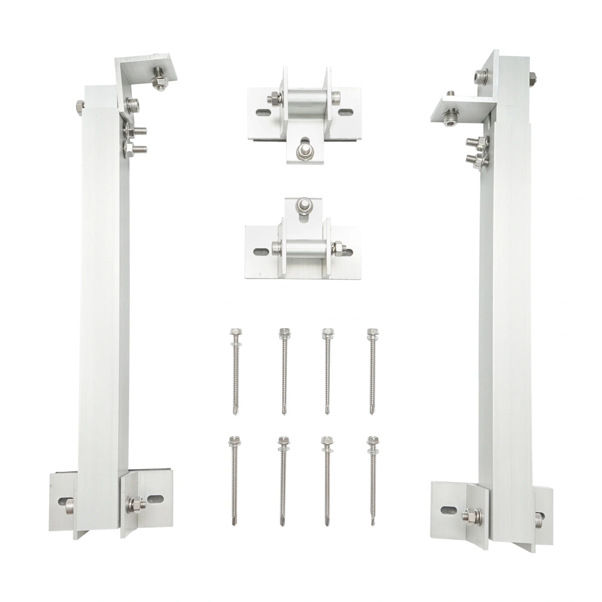 Set 2 picioare unghi reglabil 10°-15° montaj panouri solare fotovoltaice, sistem A 20mm