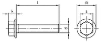 DIN 6921 - Surub cap hexagonal cu flansa guler - M8 x 40/40 mm - 200 buc.