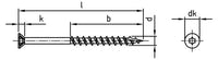 Faforgó csavar teraszhoz, SK-Drill, süllyesztett fejjel, részmenetes - 4,2 x 35/20 TX 20 - 250 db.