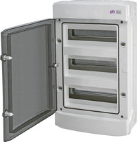Cutie de distribuție aplicată ETI ECH-36PT, 36 module, 3 rânduri, IP65, montaj aparent