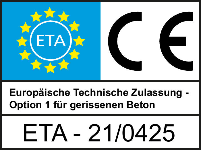 Betoncsavar hatlapfejű ETA-21 0425 rozsdamentes acél A4
