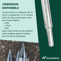 Földelő cövek elektróda készlet 16x1500 mm + szalagkábel csatlakozó