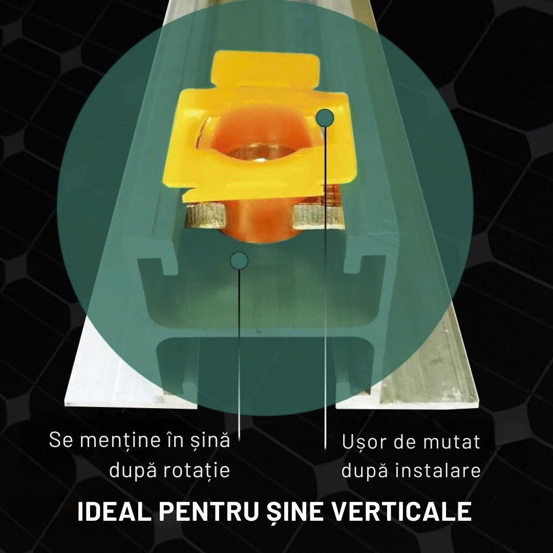 M8 menetes saru betét, A2 rozsdamentes acél, műanyag vezetővel 41/41 és 41/21 profilokhoz