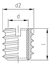 Kétoldalt menetes (külső-belső) perselyek B típus - M10 x 25 mm - 100 db