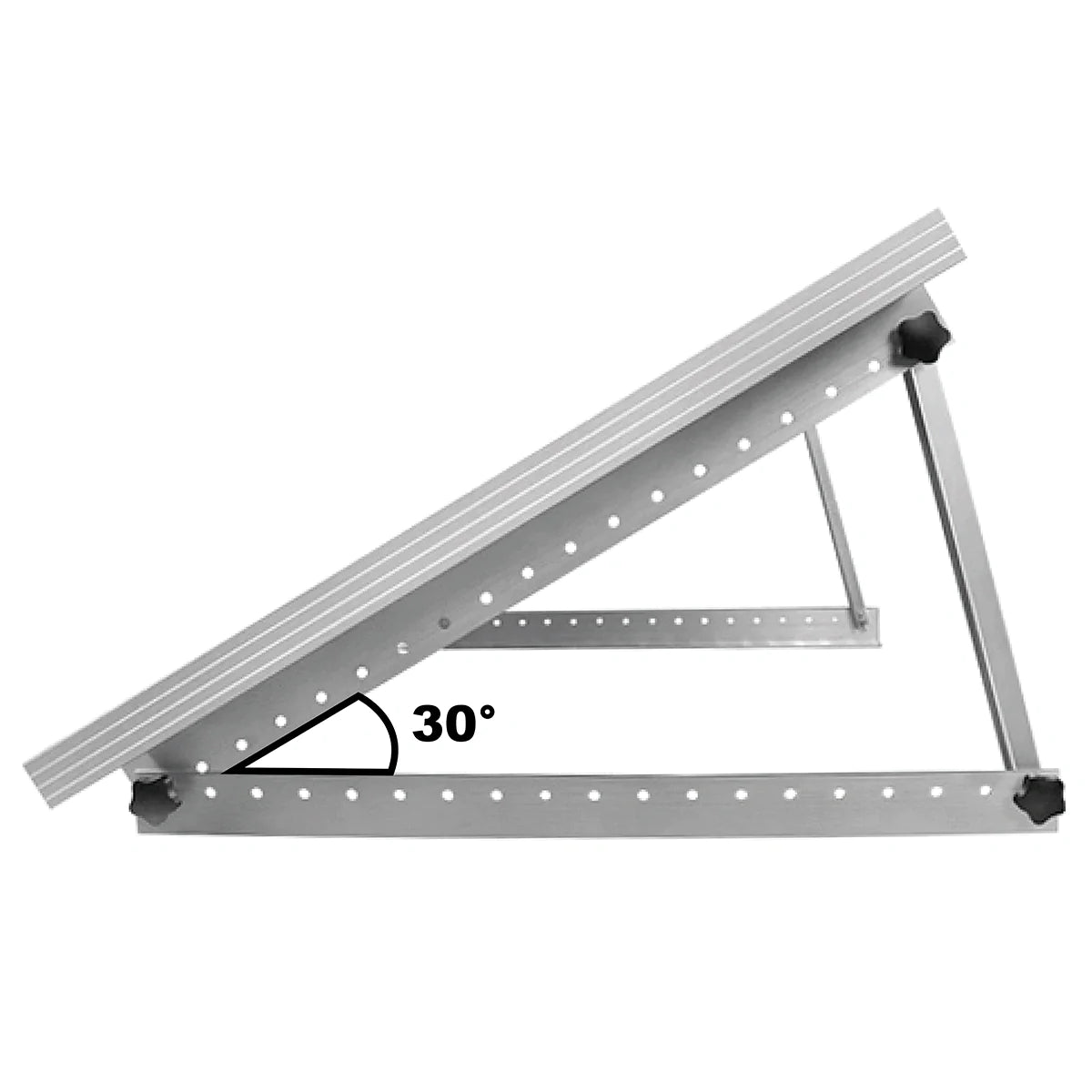 Állítható tartókeret fotovoltaikus panelekhez, 2 darab, 1140x545 mm, 0°-90°, alumínium