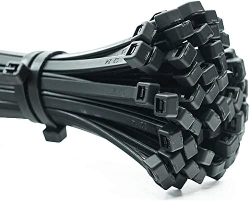 100 db UV-álló, műanyag gyorskötöző, tépőzáras kábelkötegelő készlet