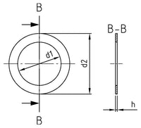 DIN 988 - Alátétlemez - 12 x 18 x 0,1 mm - 100 db