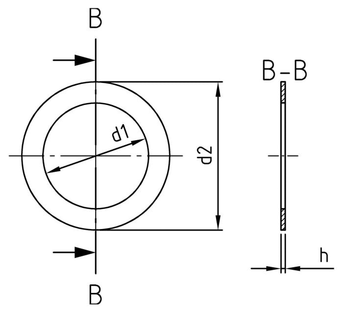 DIN 988 - Saiba de reglare - 5 x 10 x 0,1 mm - 100 buc.