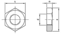 DIN 431 - Hatlapú csőanya - BG 7/8" - 10 db