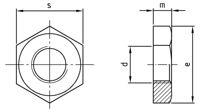 DIN 431 - Hatlapú anya csővezetékekhez - BG 3/8" - 50 db.