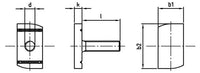Kalapácsfejes T-csavar 41/41 vagy 41/21-es, függőlegesen hornyolt profilhoz - M8 x 30 mm - 100 db.