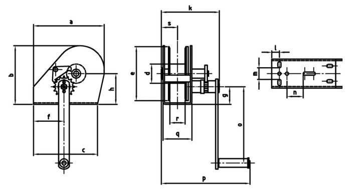 Kötélcsörlő SW K - LB - 650 kg - PremiuMSP 650