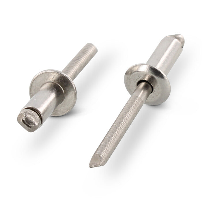 ISO 15983 - Szegecsek, lapos fejű, bordázott szárú popszegecs - 4 x 16 mm - 500 db.