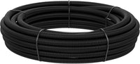 Lángálló fekete lágyhullámú flexibilis cső (gofrált cső) vezeték nélkül, HF UV - 50m.