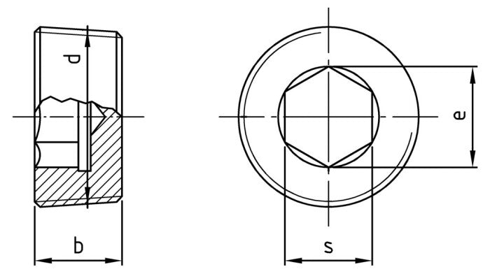 DIN 906 a DIN 3858 szerint - Csőkulcslyukú kúpos menetes csődugó - R 3/4" - 25 db