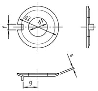 DIN 432 - Biztosító lemez - 5,3 mm - 100 db