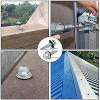 Surub autoforant pt. tigla metalica sau tabla, cap hexagonal, saiba EPDM