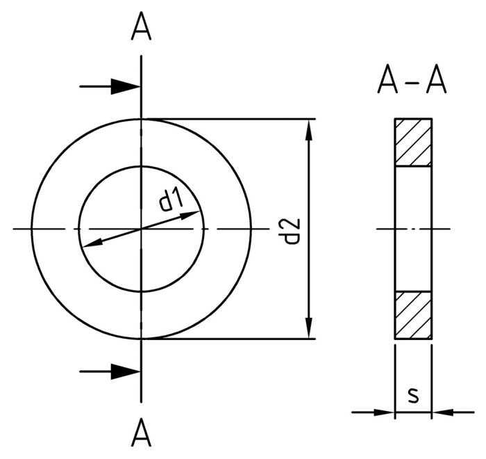 DIN 7349 - Saiba plata pentru suruburi si stifturi seria grea - 13,0 mm - 200 buc.