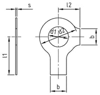 DIN 463 - Kétfülű biztosítólemez - 17,0 mm - 50 db