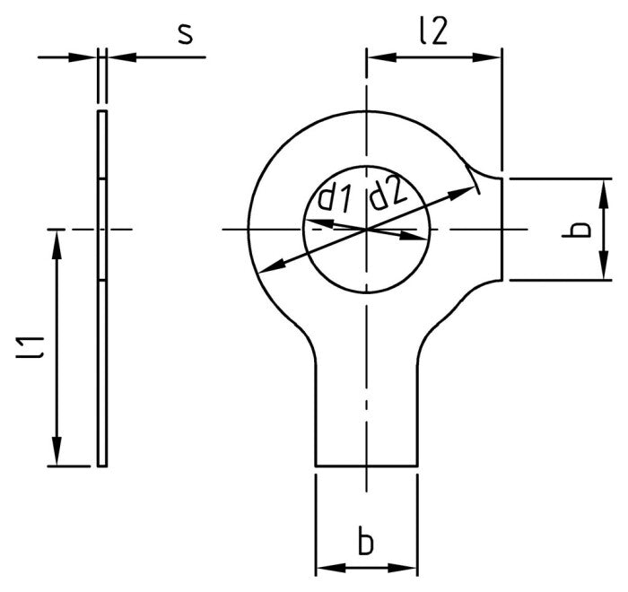 DIN 463 - Kétfülű biztosítólemez - 17,0 mm - 50 db