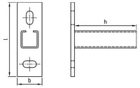 28x28 - 28/28 típusú tartókonzol 300 x 120 mm
