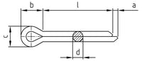 ISO 1234 - Biztosító sasszeg - 5,0 x 45 mm - 250 db
