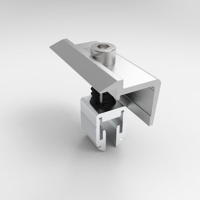 Clema De Capat EASYCLAMP U60 Set Complet Pentru Fixare Panouri Solare Fotovoltaice Pe Profil 60 mm