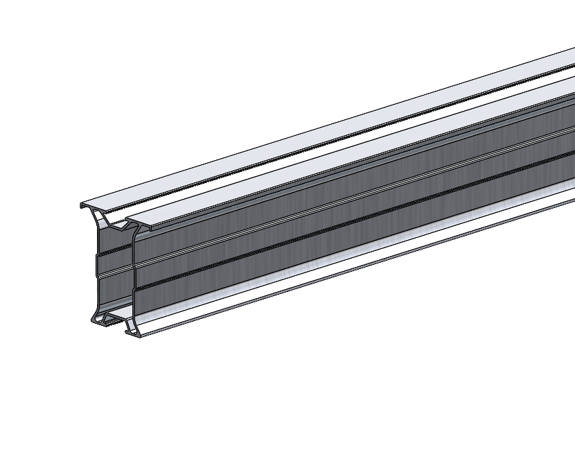 ISOBEAM NX 60/4300 alumínium profil fotovoltaikus napelemek szereléséhez
