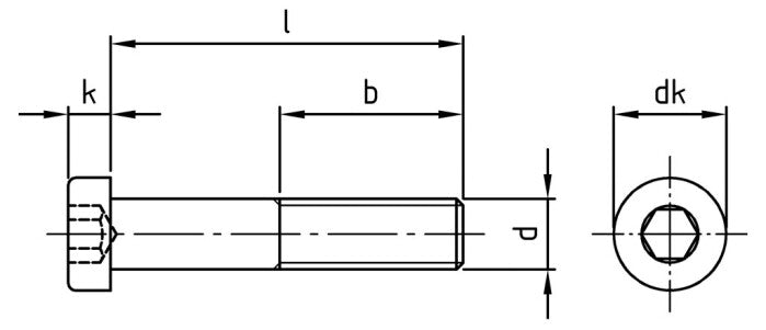 DIN 7984 - Alacsony hengeres fejű, belső kulcsnyílású csavar - M10 x 110 mm - 50 db.