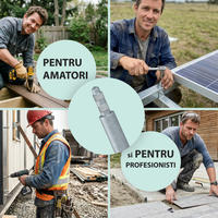 Electrod împământare Admira Systems 20 mm, 1500 mm, oțel zincat termic HDG, priză de pământ instalații fotovoltaice și paratrăsnet