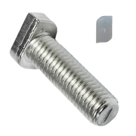 100x Kalapácsfejű csavar 10x25mm, alternatív DIN 933, H-profilhoz