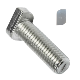 100x Kalapácsfejű csavar 10x25mm, alternatív DIN 933, H-profilhoz