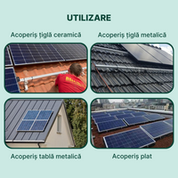 Profil aluminiu tip H 40x40mm pentru suport panou solar fotovoltaic - Admira