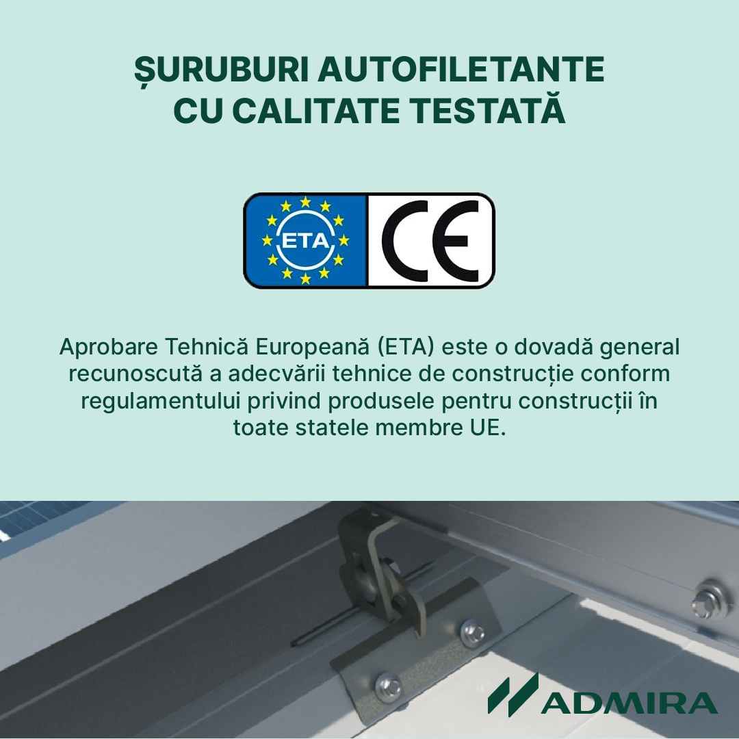 100x Șurub cu cap autofiletant și garnitură pt. tablă subțire, Inox A2, Bimetal, SW8, ETA