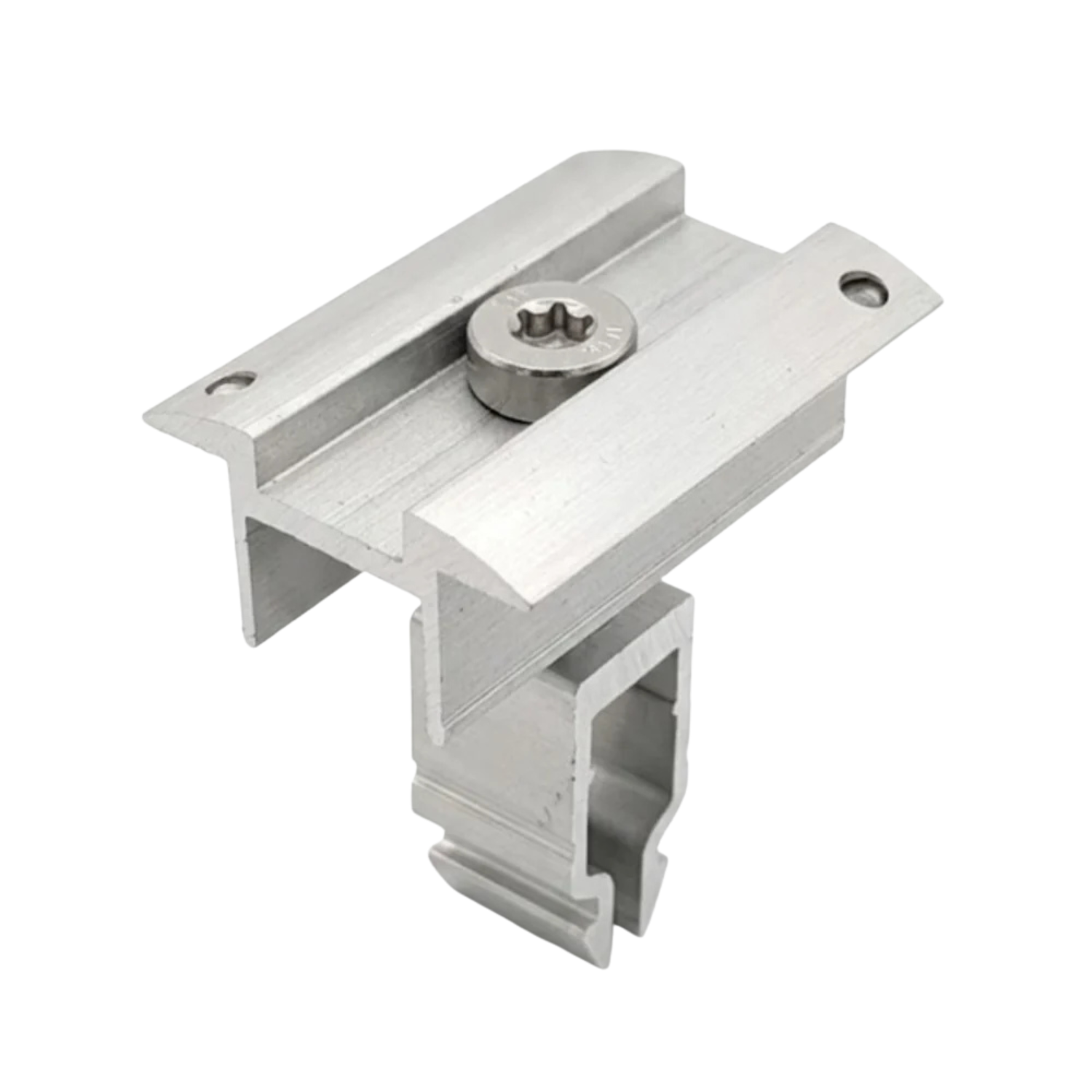 Clemă de mijloc universala 30-40mm rapida cu pin împământare pt. profil H 40x40mm, fixare panouri solare fotovoltaice