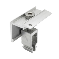 Clemă de capat universala 30-40mm rapida cu pin împământare pt. profil H 40x40mm, fixare panouri solare fotovoltaice