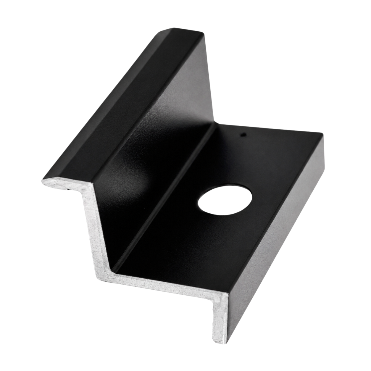 Clema de capat 30 mm aluminiu negru anodizat, fixare panouri solare fotovoltaice M8
