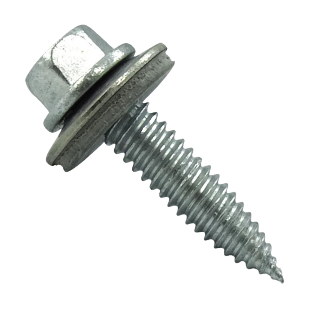 100x Șurub cu cap autofiletant și garnitură pt. tablă subțire, Inox A2, Bimetal, SW8, ETA