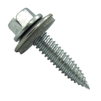 100x Șurub cu cap autofiletant și garnitură pt. tablă subțire, Inox A2, Bimetal, SW8, ETA