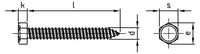 DIN 7976 - Önfúró csavar, hatlapfejű - C 4,8 x 16 mm - 1000 db